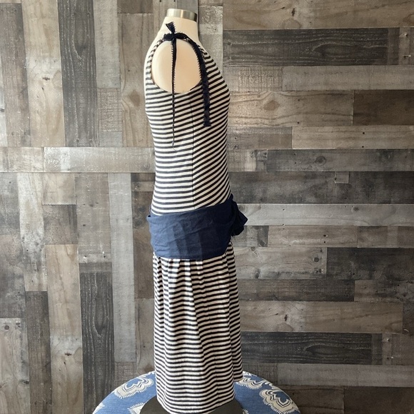 Handmade dropwaist 1920s flapper dress large stripes Halloween costume party - Picture 10 of 12